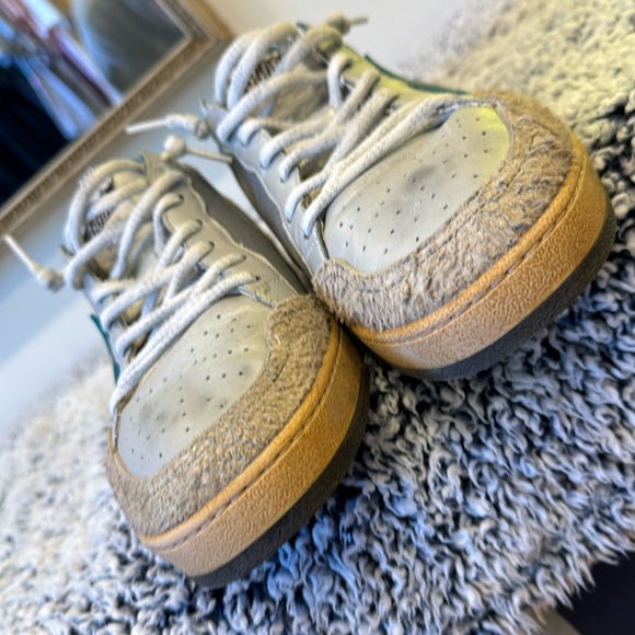 Golden Goose Ballstar sneakers, silver mesh design, in good used condition - Picture 7 of 16
